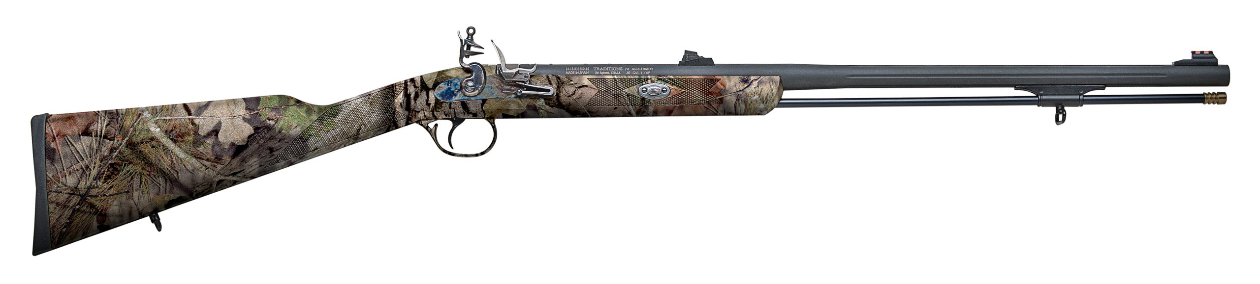 Traditions PA Pellet Ultra Light 50cal Flintlock, Mossy Oak Breakup Country, 26″ Black Cerakote