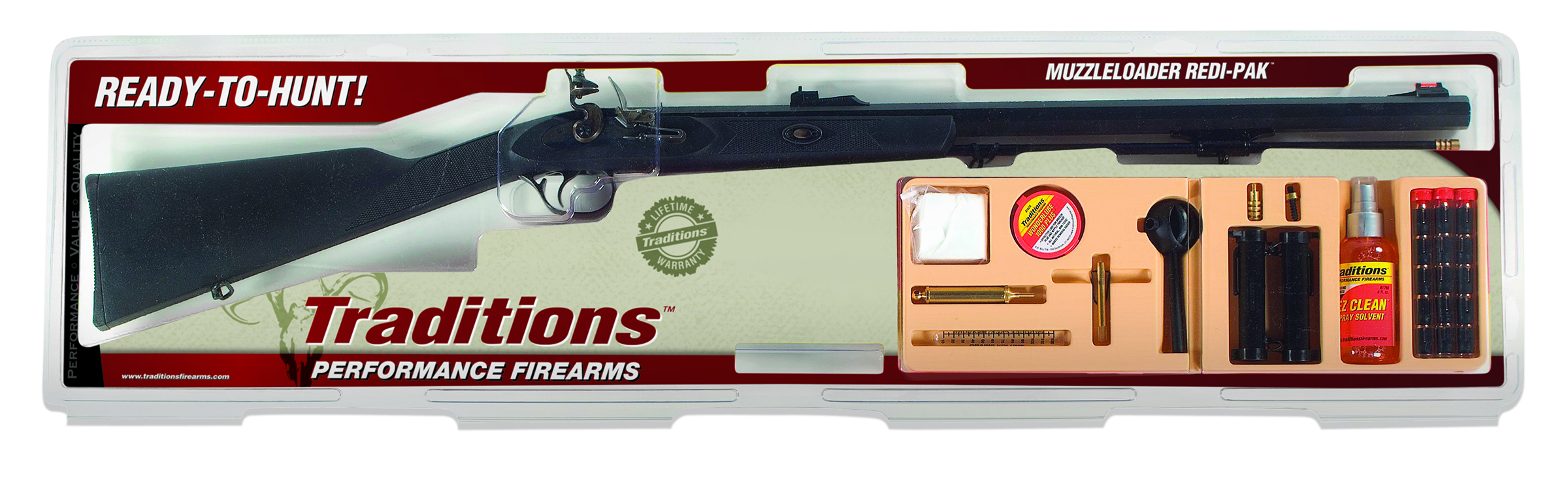 Traditions PA Pellet Ultra Light 50cal Flintlock Redi-Pak w/Accessories