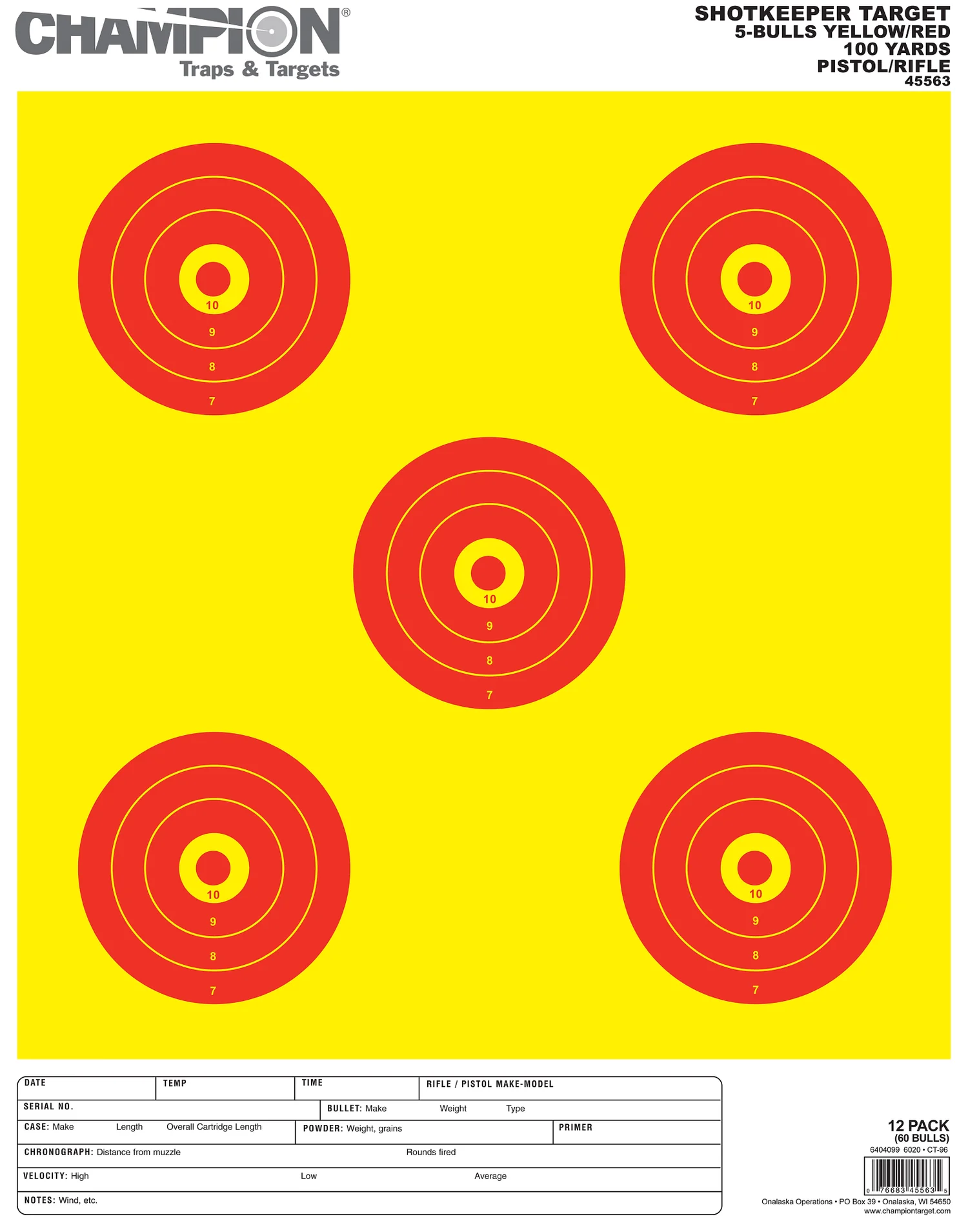 Champion Shotkeeper (5) Bullseye Targets
