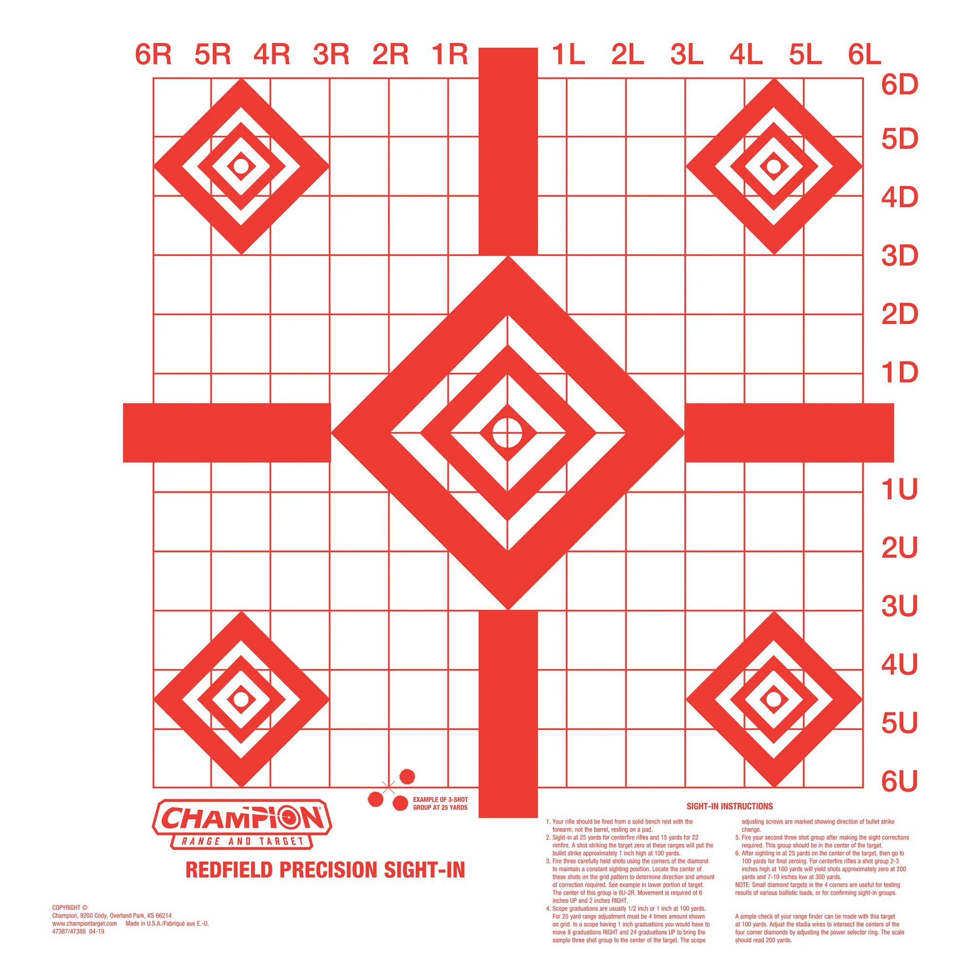 Champion Redfield Style Targets